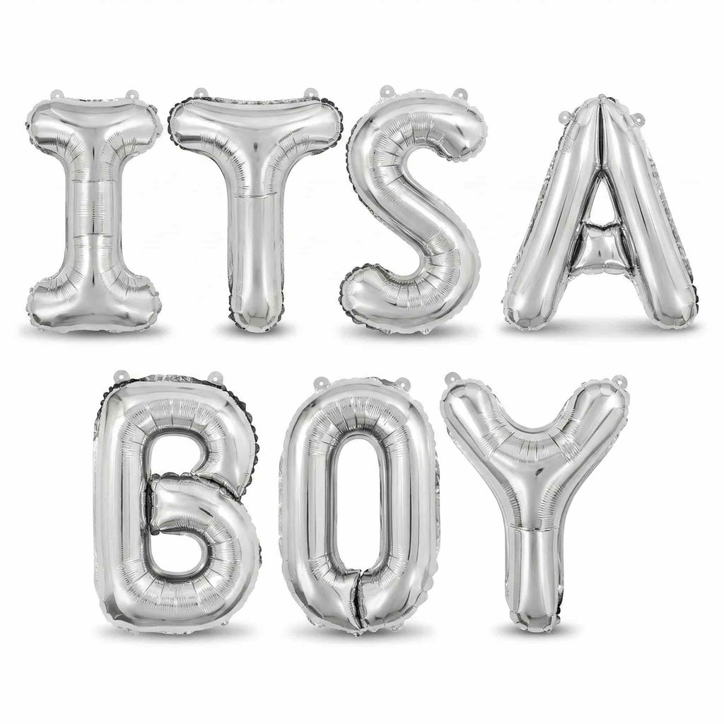 Its a Boy Foil Balloon Letter Set For Baby Shower Decoration