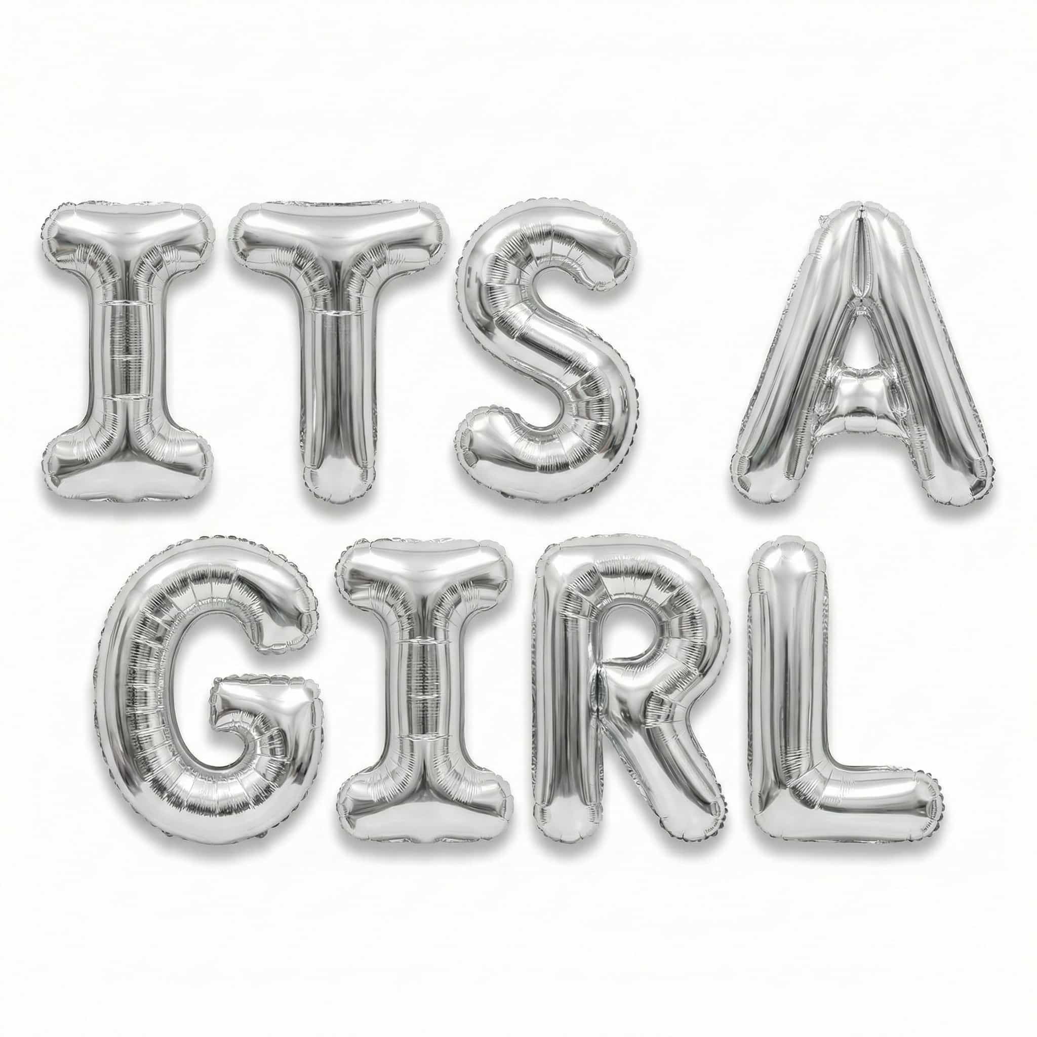 Its a Girl Foil Balloon Letter Set For Baby Shower Decoration