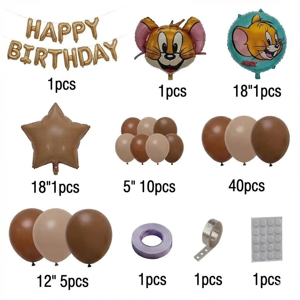 Jerry Birthday Decoration Theme Set (62 Pcs) - Party Wala