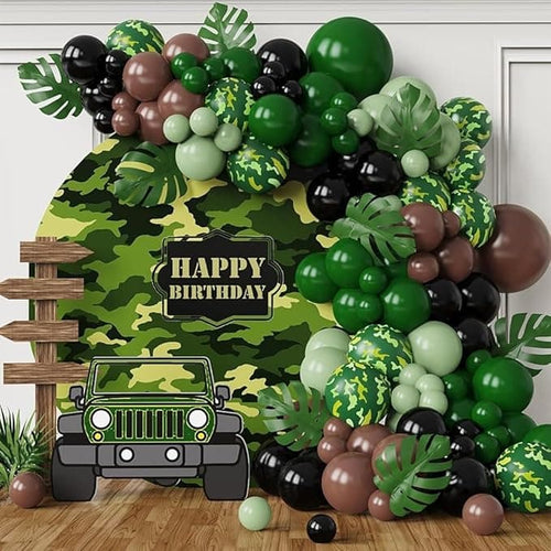 100-PCS Jungle Camouflage Party Balloon Kit For Kids Birthday And Party/Event Celebration P-1217