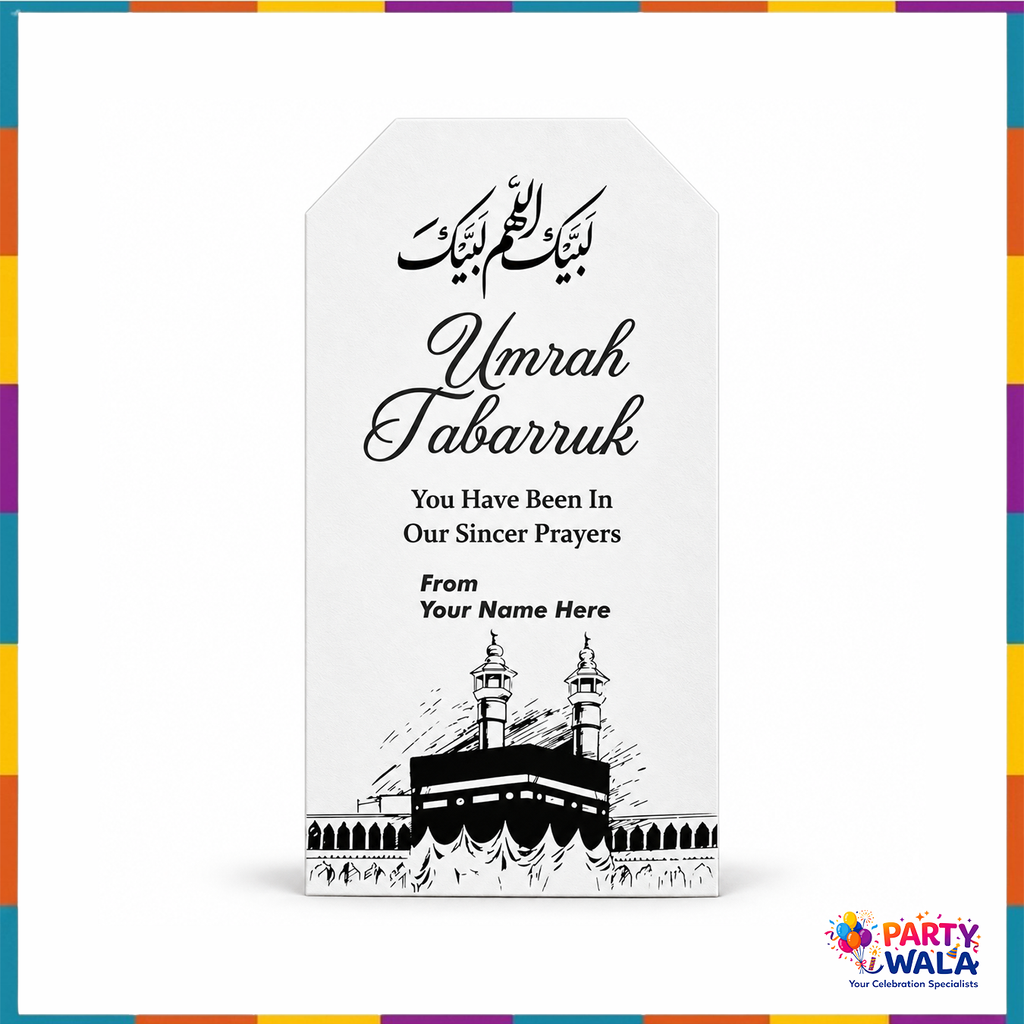 Black & White Kaaba Umrah Tabarruk Gift Set (Small Tin Box 125g)