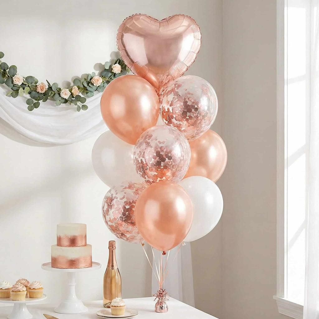Latex Balloons with Confetti Filled Balloons for Party Decoration (11 pcs / set)