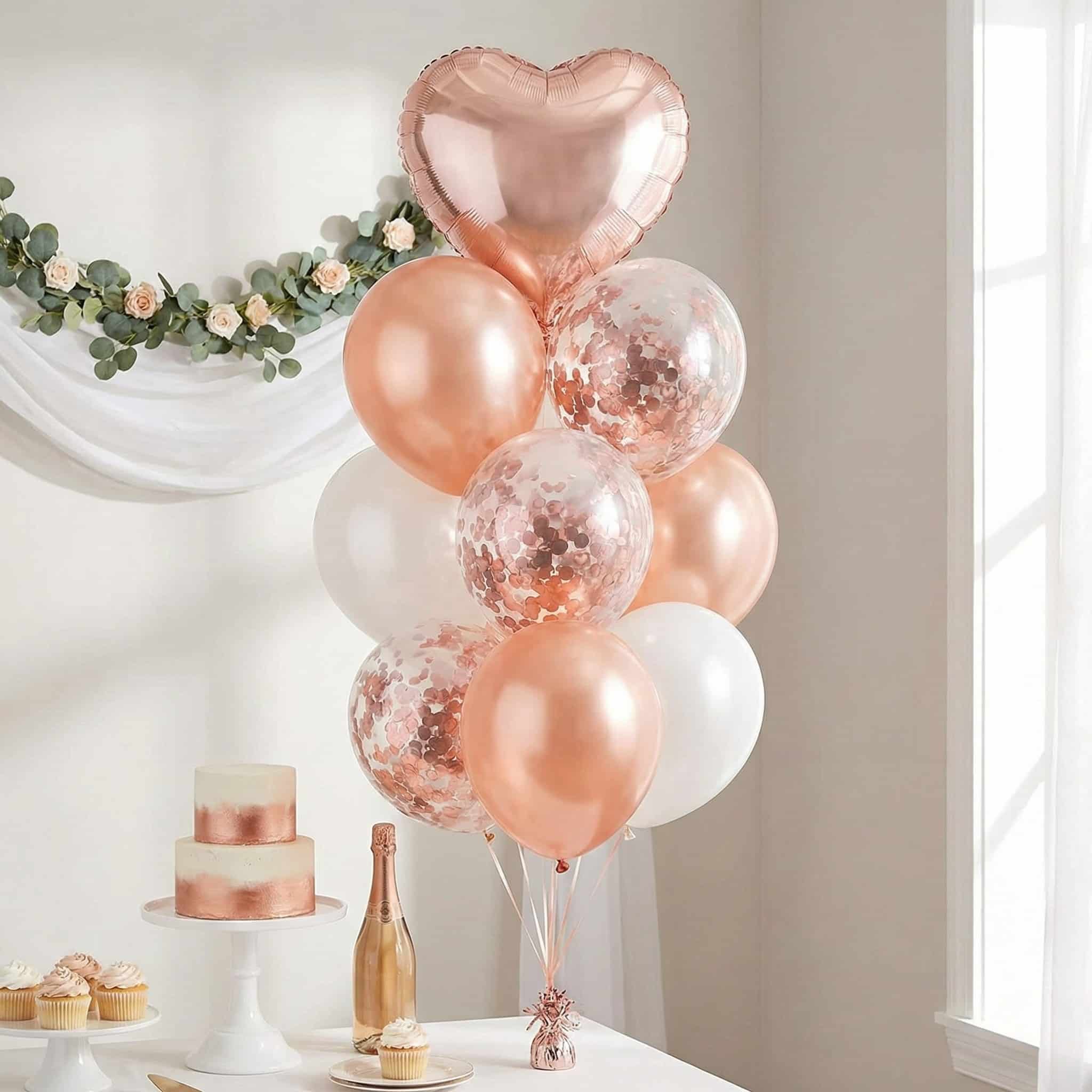 Latex Balloons with Confetti Filled Balloons for Party Decoration (11 pcs / set)