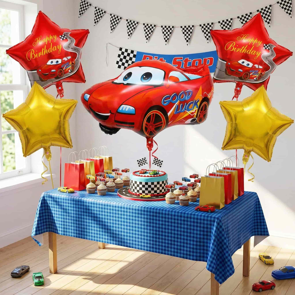 Lightning McQueen Car Shaped Foil Balloons For Car Theme Party Decoration and Celebration