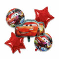 5pcs/set Lightning McQueen Car Shaped Foil Balloons For Car Theme Party Decoration and Celebration