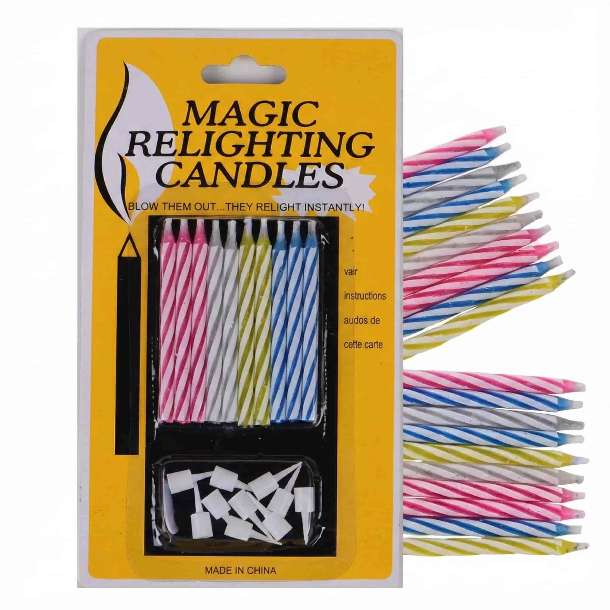 Magic Candles For Creative Birthday Cake Candle / Party Supplies (Pack of 10 )