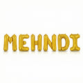 Mehndi Foil Letter Balloons Set For Mehndi Celebrations