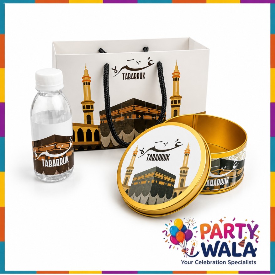 Islamic Favor Set (with Tin Box 250g) - Umrah Tabarruk Packaging