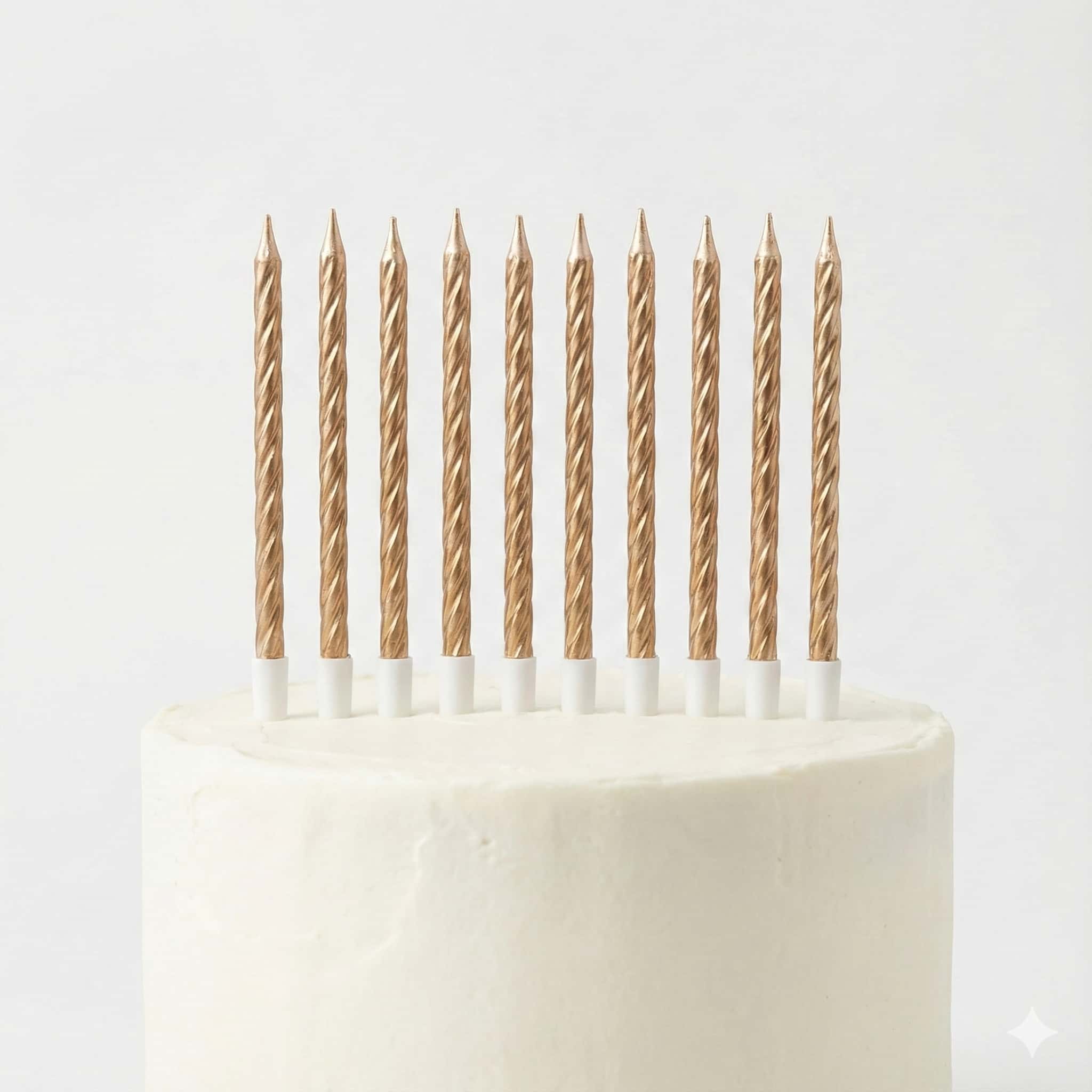 Metallic Spiral Birthday Cake Candles Set (Pack of 10)
