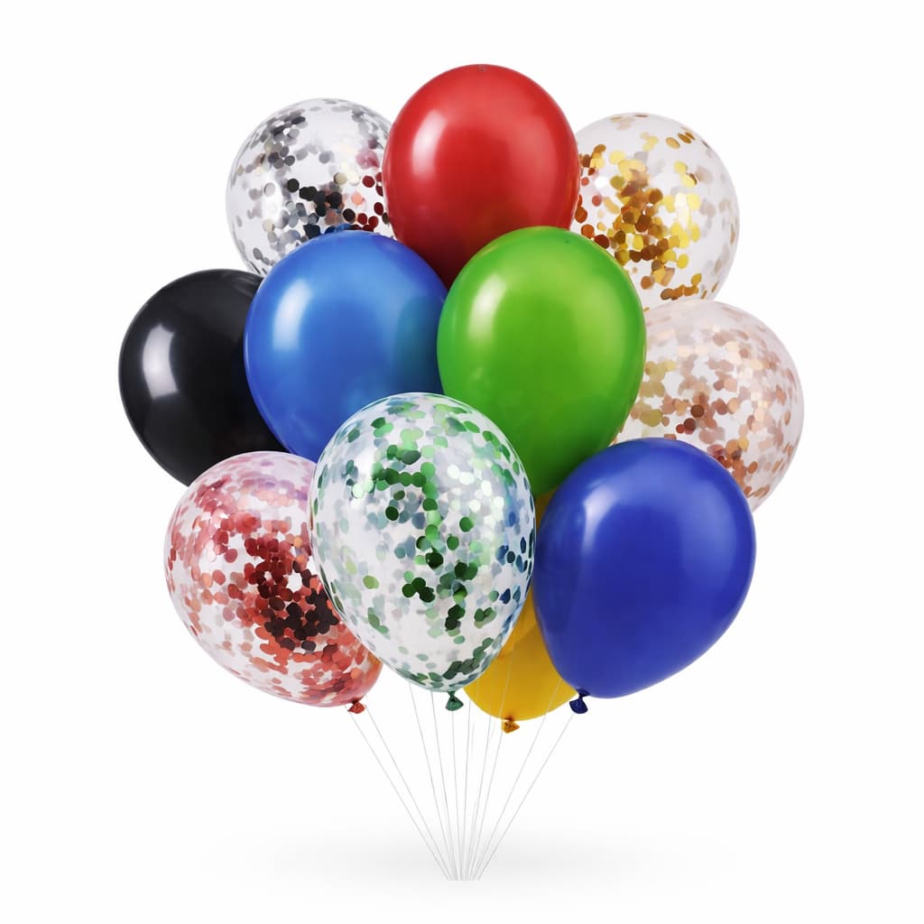 Latex Balloons with Confetti Filled Balloons for Party Decoration (10 pcs / set)