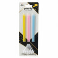 Multicoloured Pencil Shaped Candles For Birthday Cake Decoration (Pack of 6)