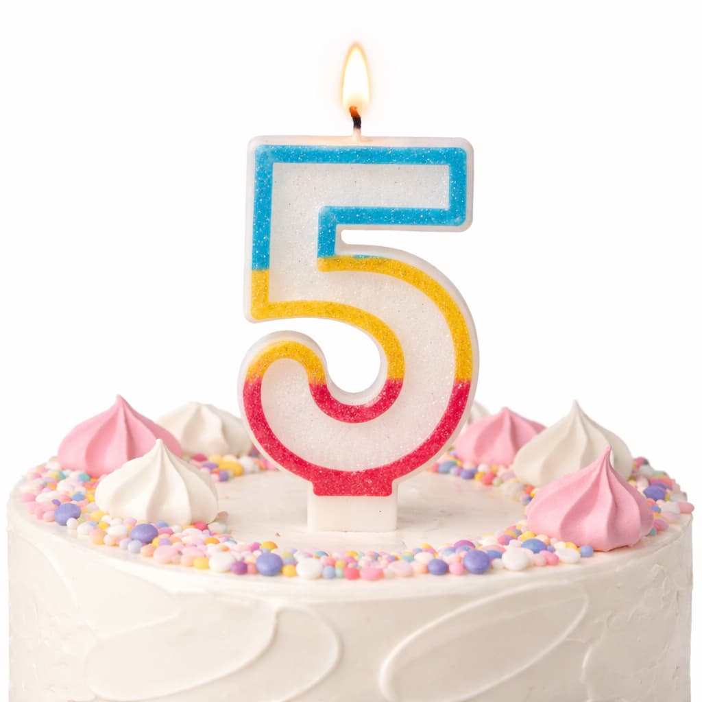 Happy Birthday Cake Number Candles for Party Kids