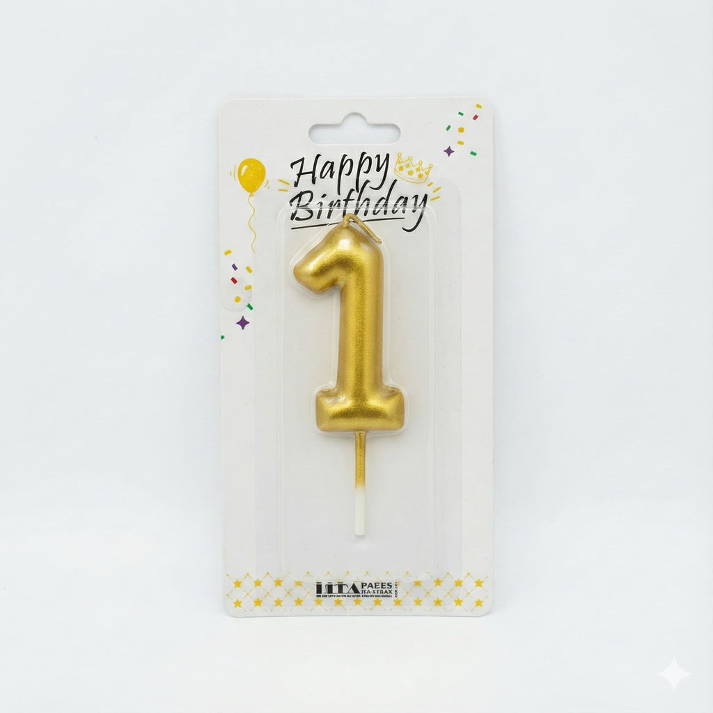 Number Candles Golden For Birthday, Anniversary Cake Decoration and Celebration