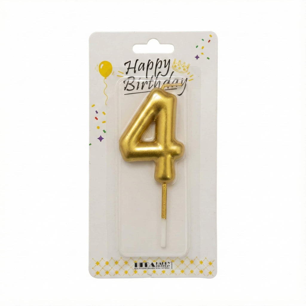 Number Candles Golden For Birthday, Anniversary Cake Decoration and Celebration