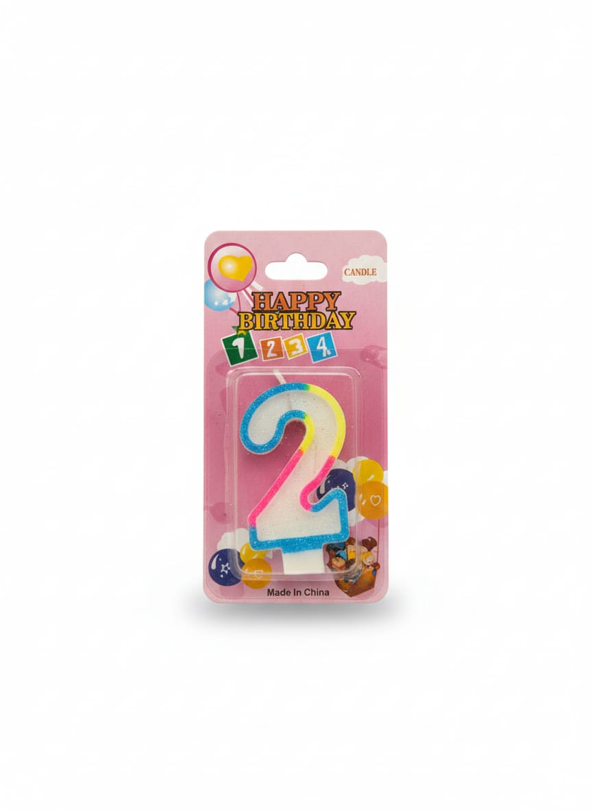 Happy Birthday Cake Number Candles for Party Kids
