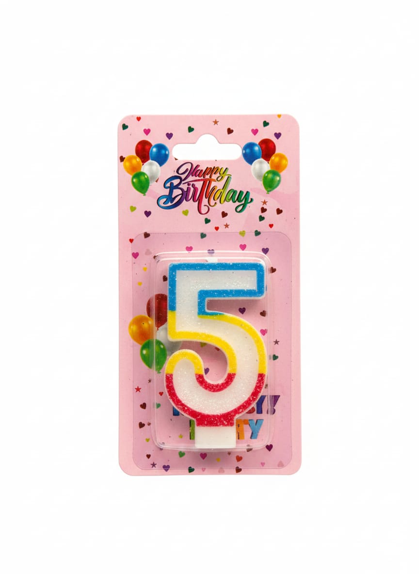 Happy Birthday Cake Number Candles for Party Kids