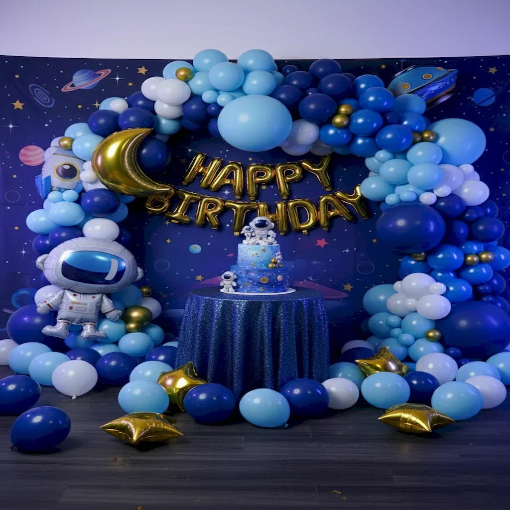 Outer Space Astronaut Birthday Decoration Theme Kit (71 Pcs) - Party Wala