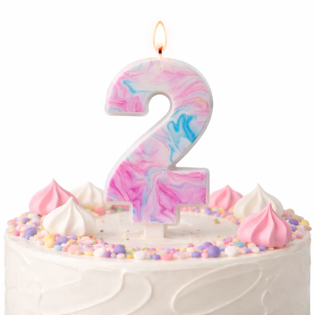 Party Number Candles Digital Cake Topper