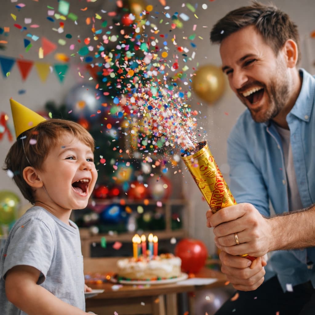 Birthday Party Poppers Confetti Multi Color For Party Celebration