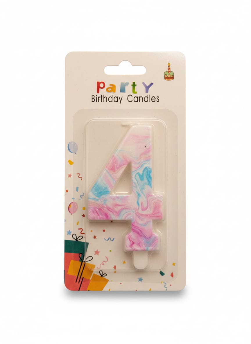 Party Number Candles Digital Cake Topper