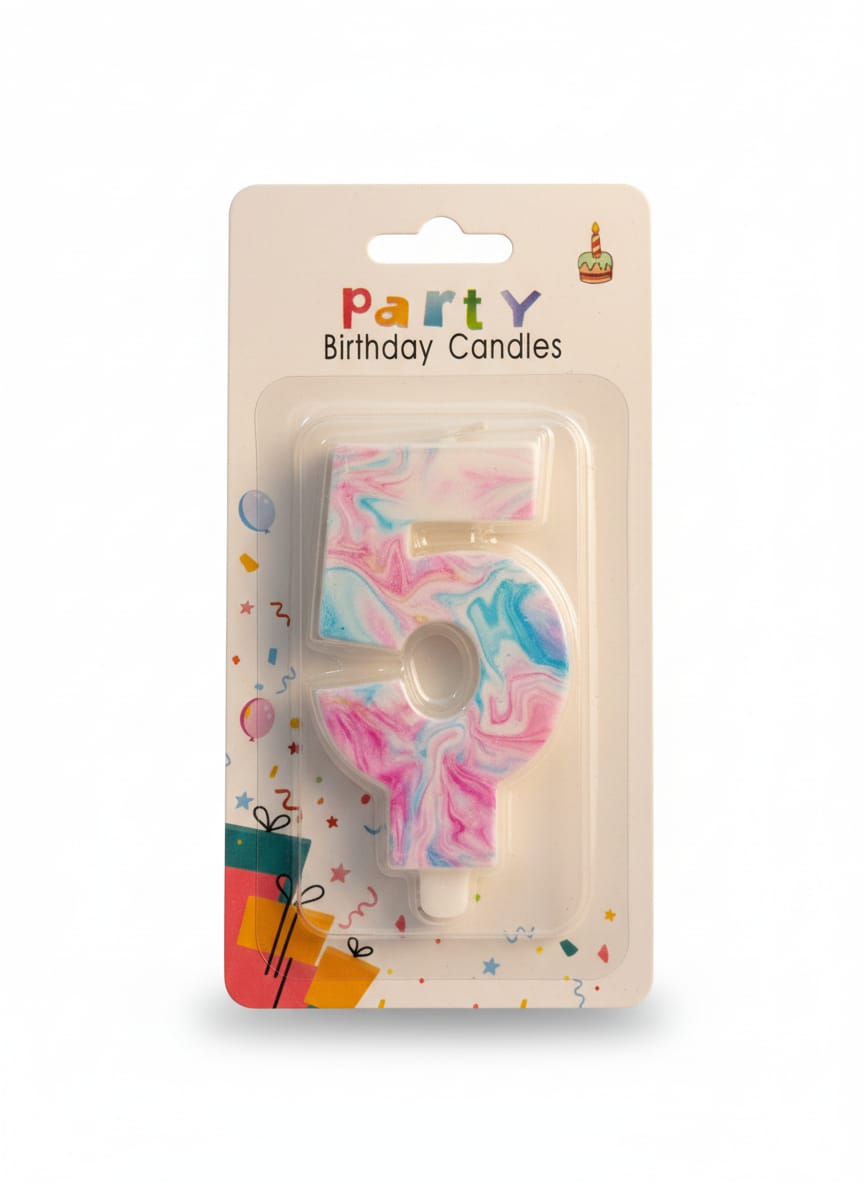 Party Number Candles Digital Cake Topper