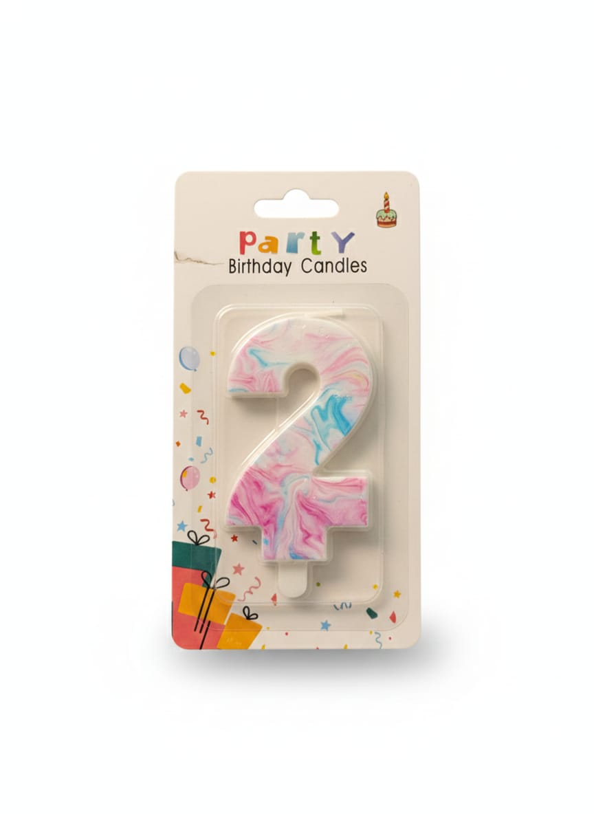 Party Number Candles Digital Cake Topper