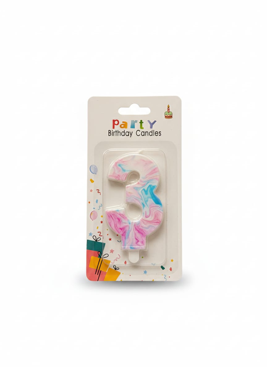 Party Number Candles Digital Cake Topper