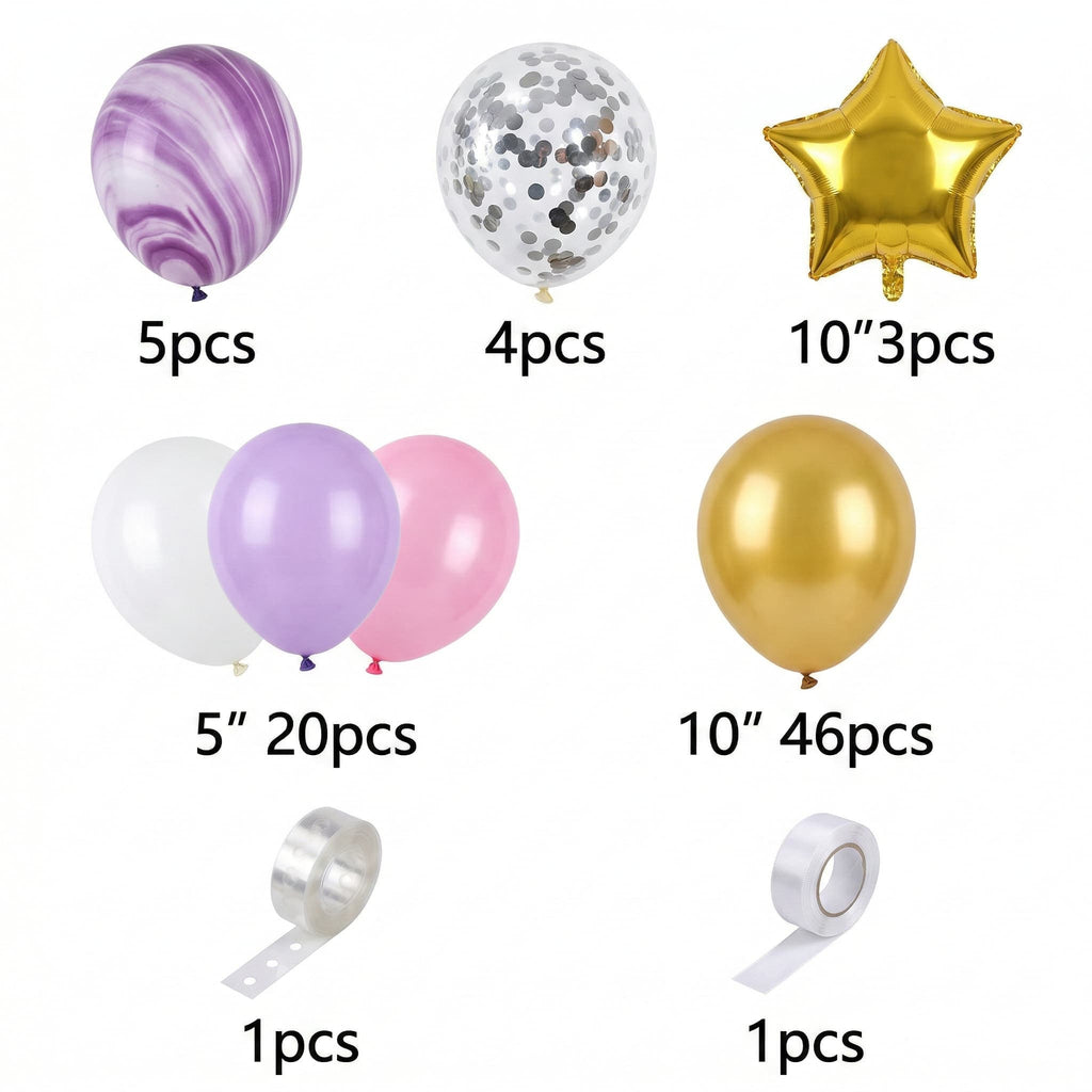 80-PCS Pink And Gold Balloon Garland Arch Kit For Birthday, Wedding, Anniversary And Party Celebration