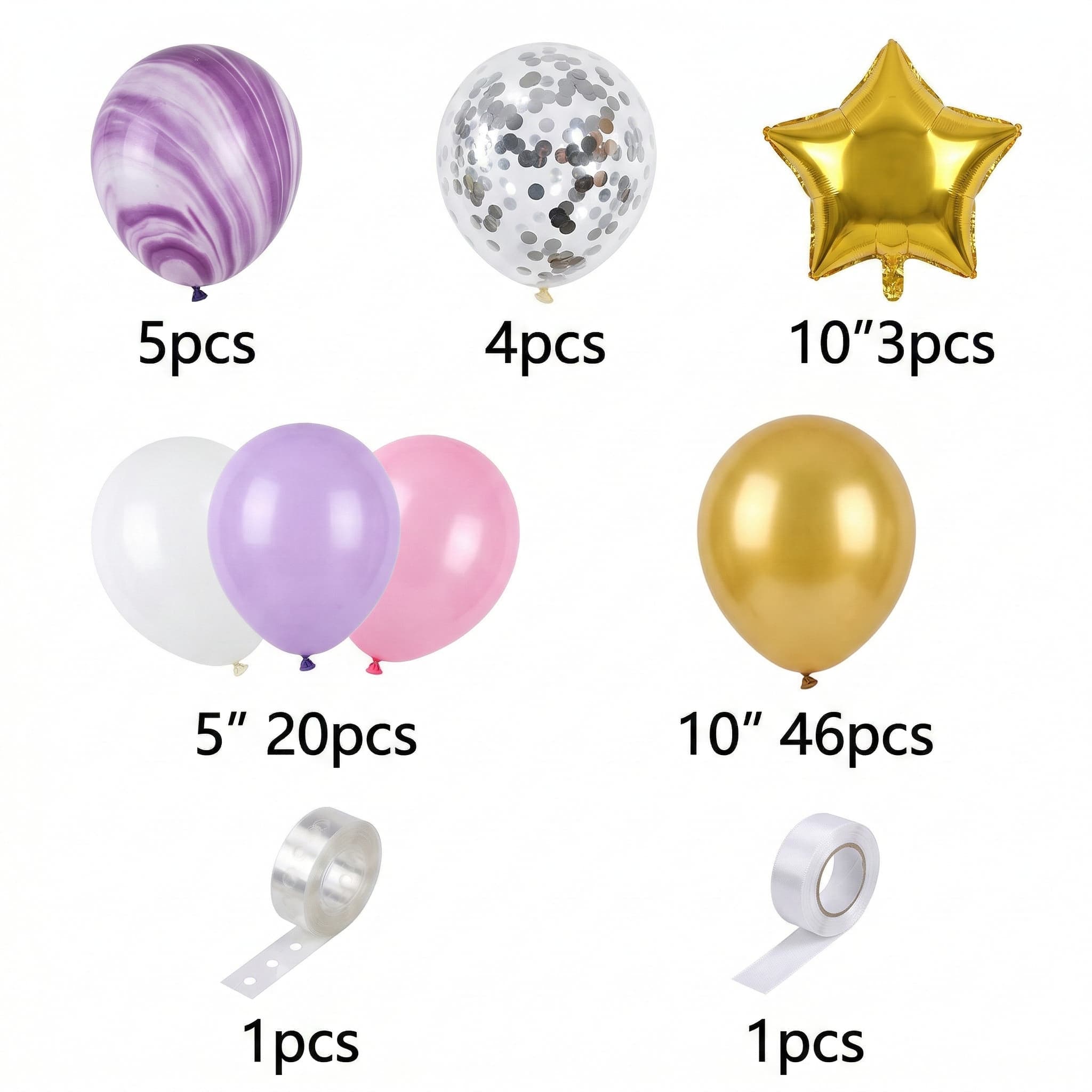 80-PCS Pink And Gold Balloon Garland Arch Kit For Birthday, Wedding, Anniversary And Party Celebration