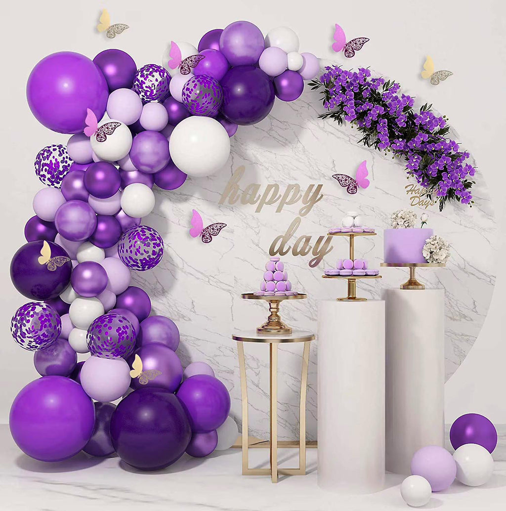 Purple Balloon Garland Birthday Decoration Arch Kit (100 Pcs) Item#P-918