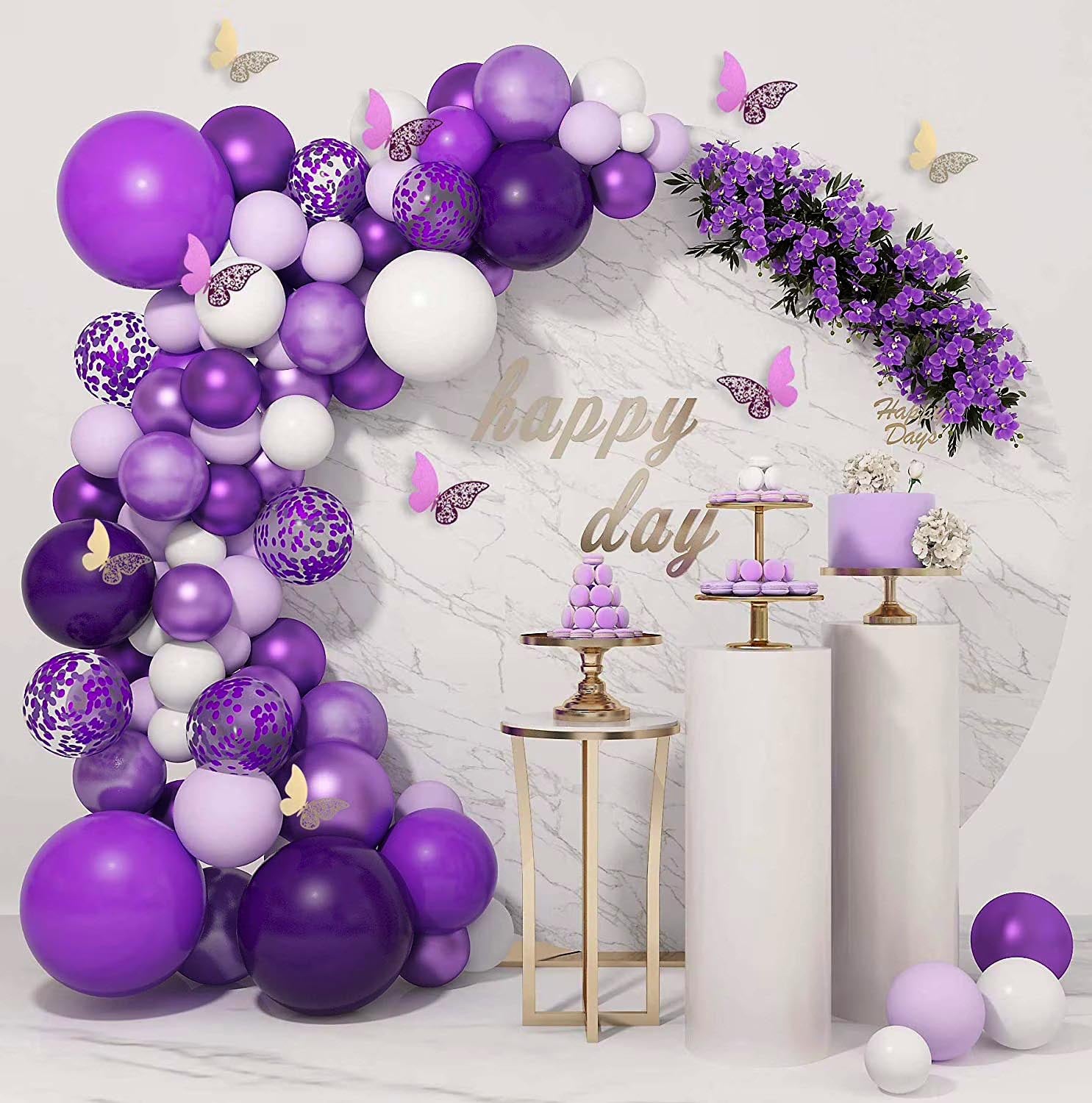 Purple Balloon Garland Birthday Decoration Arch Kit (100 Pcs) Item#P-918