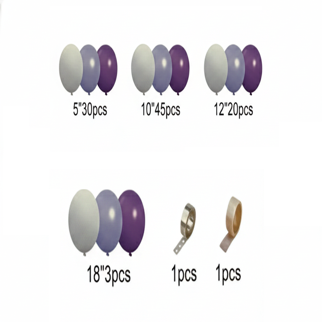 Purple Balloon Garland Birthday Decoration Arch Kit (100 Pcs) Item#P-918