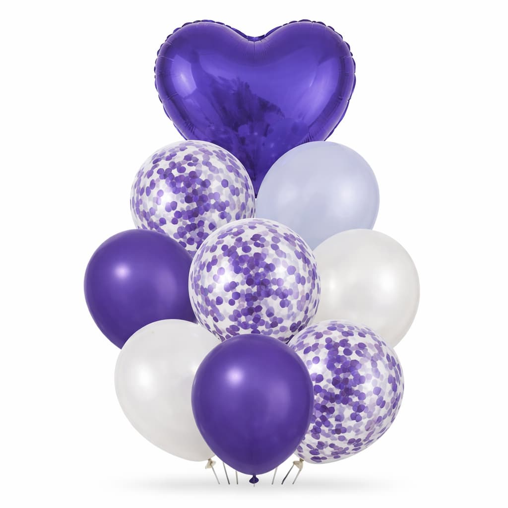 Latex Balloons with Confetti Filled Balloons for Party Decoration (11 pcs / set)