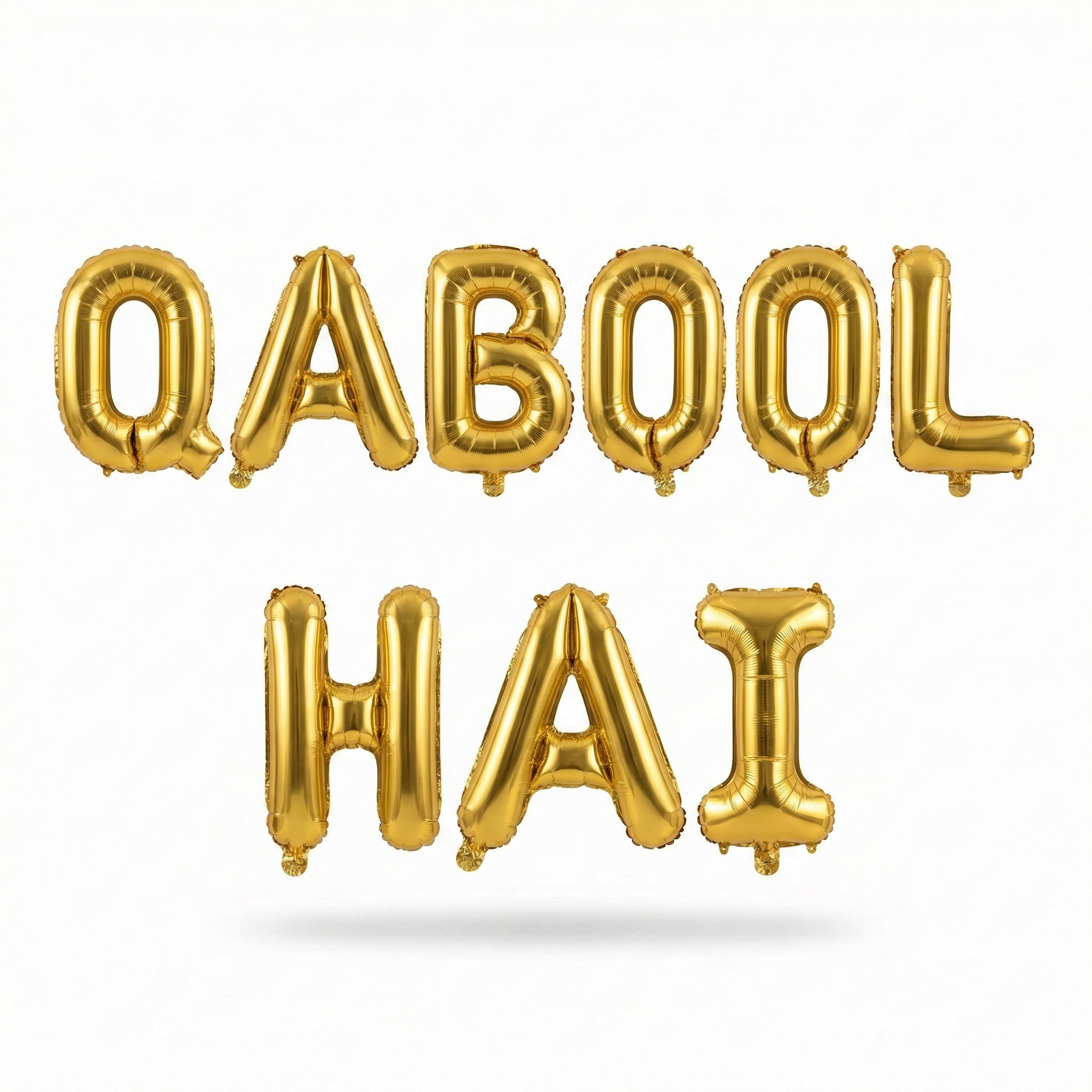 Qabool Hai Foil Balloon Set For Nikkah, Mehndi, Or Engagement Party Decor