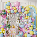 (66 PCS) Rainbow Macaron Balloon Garland Arch Kit For Birthday Parties Item:23510