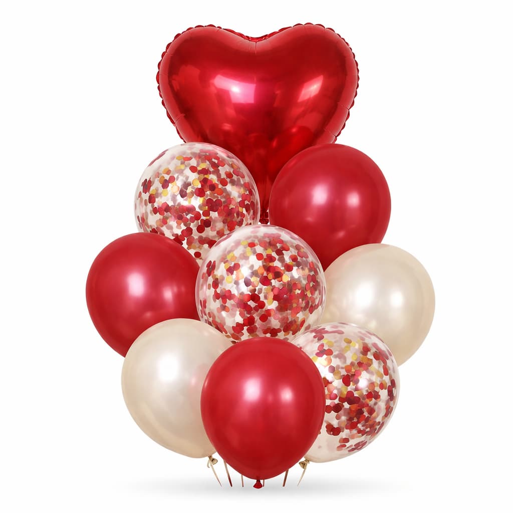 Latex Balloons with Confetti Filled Balloons for Party Decoration (11 pcs / set)