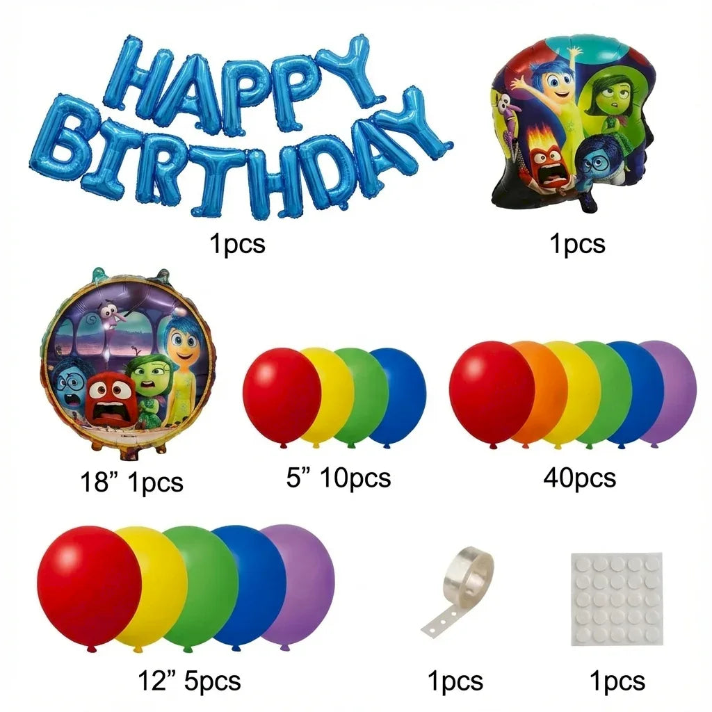 Royal Blue Silver Birthday Celebration Decoration Kit (60 Pcs) - Party Wala