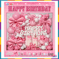 Pink Bow Happy Birthday Balloon Kit – hero product image