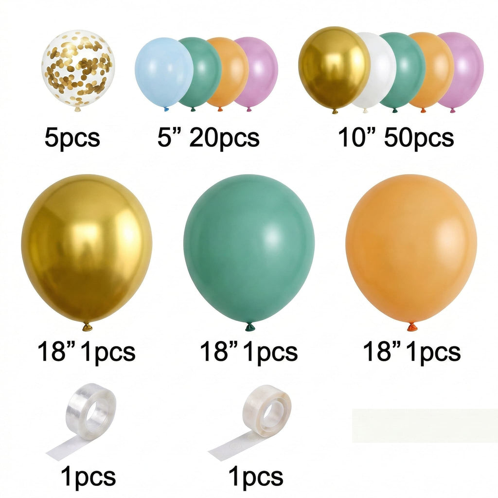 Sage green, pink, and metallic gold balloon garland kit For Birthday Celebration