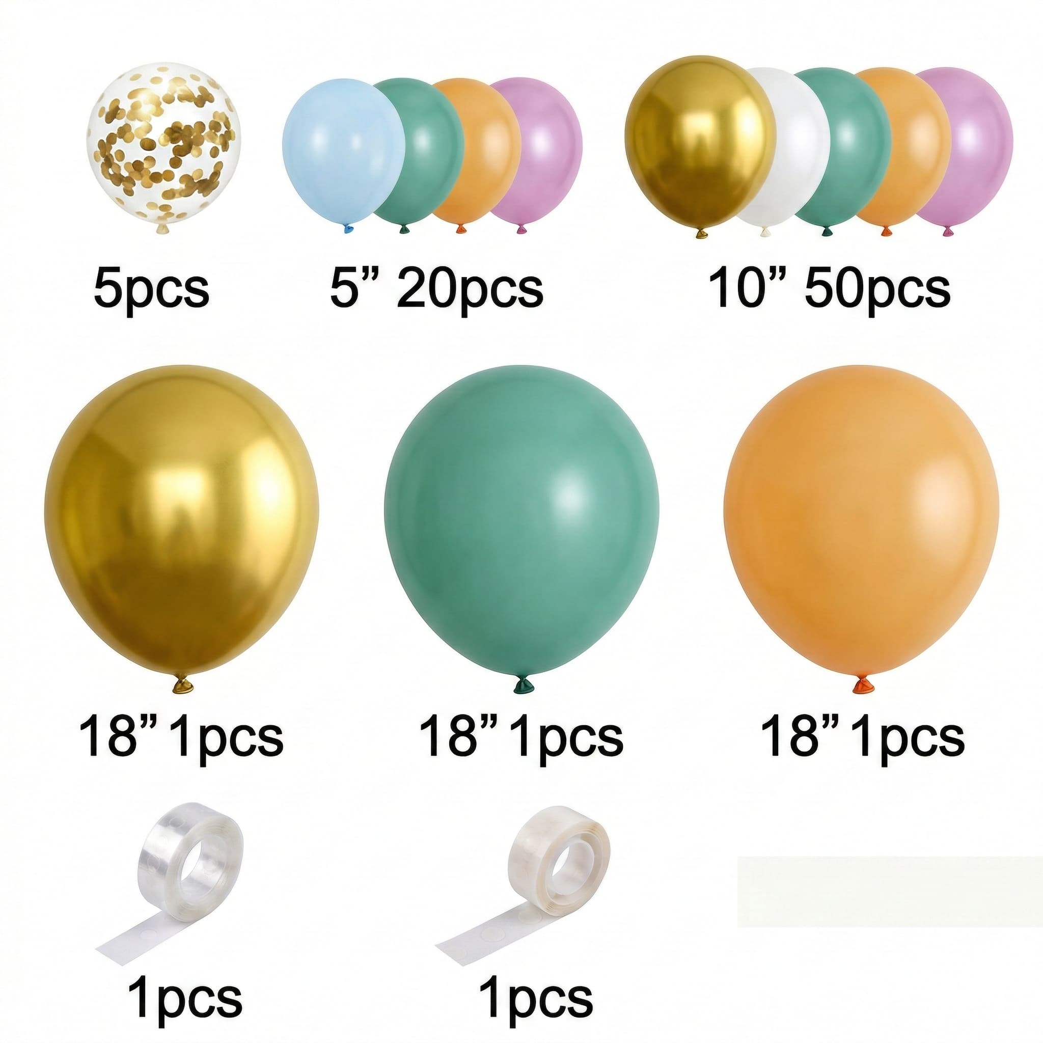Sage green, pink, and metallic gold balloon garland kit For Birthday Celebration