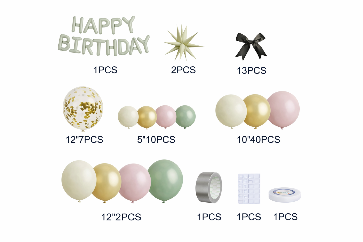78pcs Sage Green Pink Balloon Arch Garland Kit For Birthday Parties Item:SR-727