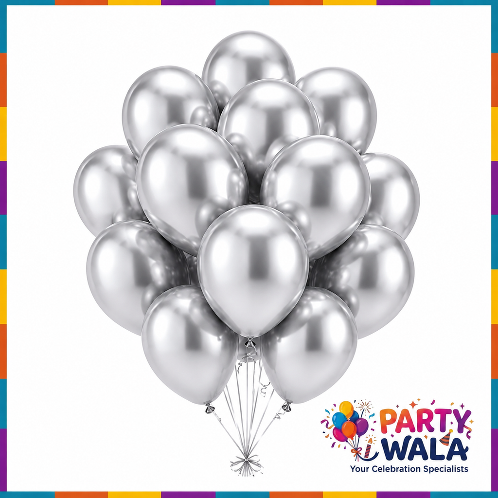 Metallic Balloons for Party Decoration (Pack of 10)  | Party Wala