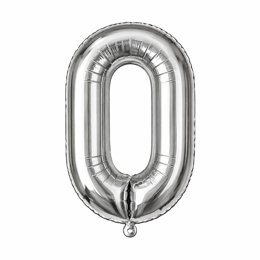 Silver Number Foil Balloon - Size (32 inches) for Birthday / Anniversary Party Decoration and Celebration