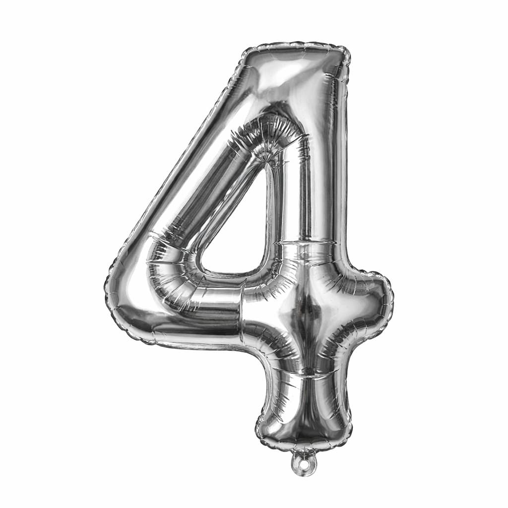 Silver Number Foil Balloon - Size (32 inches) for Birthday / Anniversary Party Decoration and Celebration