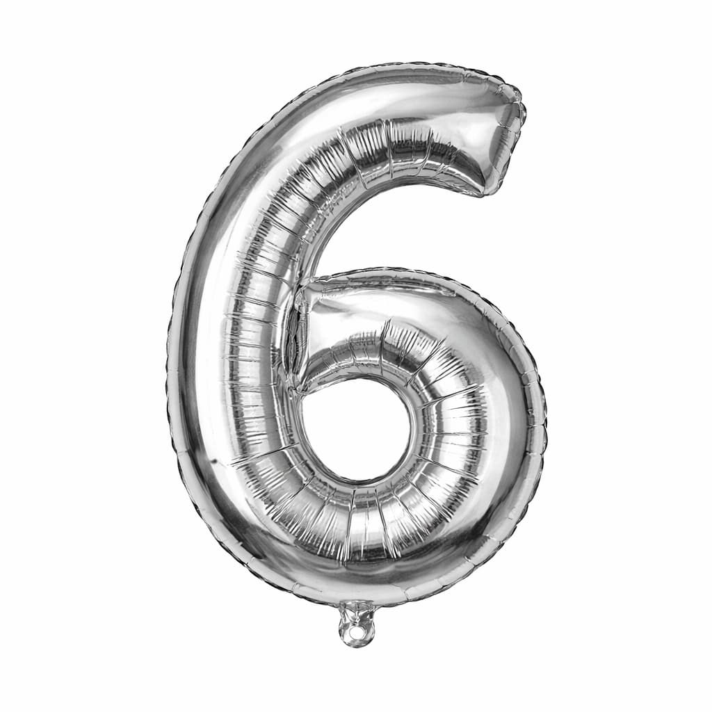 Silver Number Foil Balloon - Size (32 inches) for Birthday / Anniversary Party Decoration and Celebration
