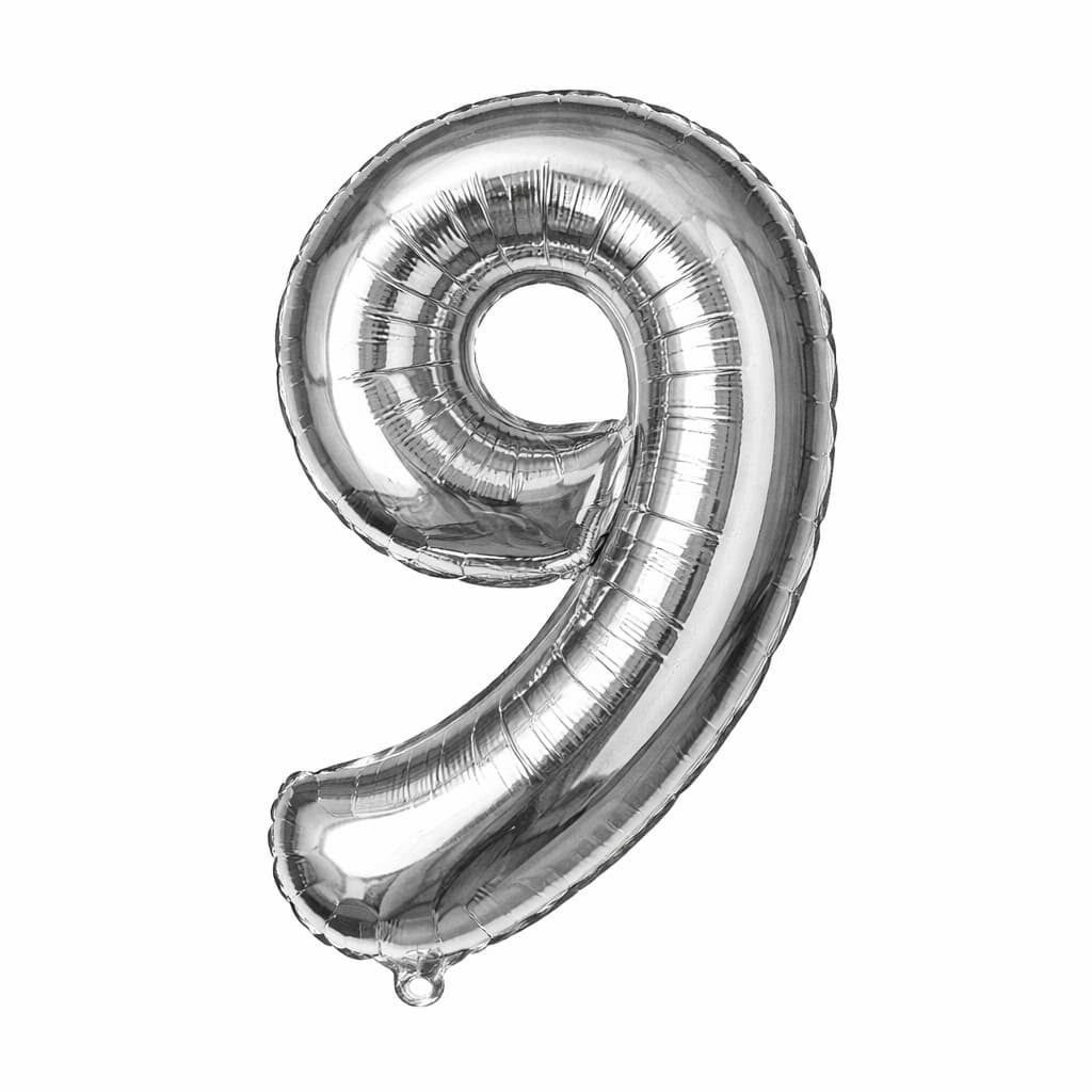 Silver Number Foil Balloon - Size (32 inches) for Birthday / Anniversary Party Decoration and Celebration