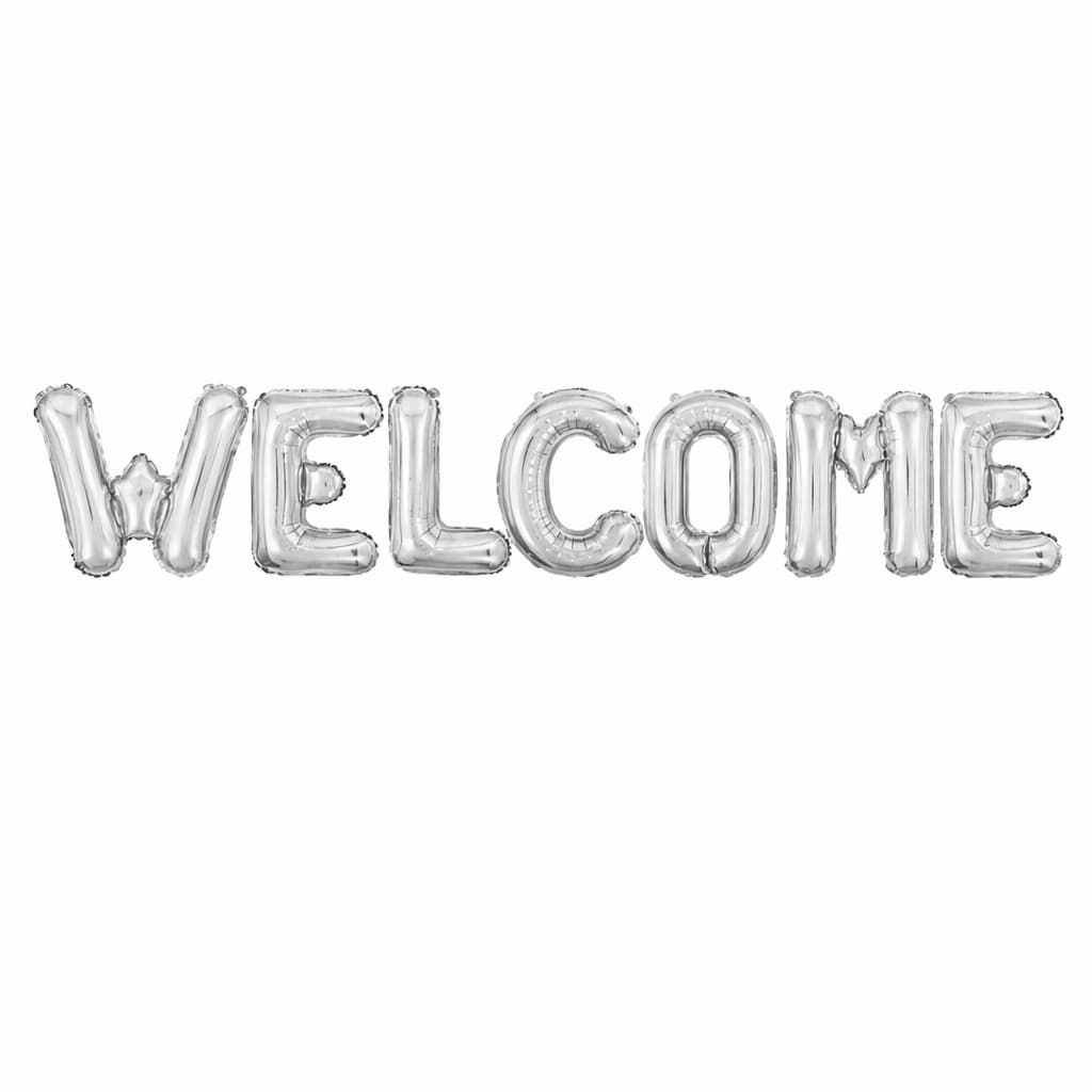 Welcome Letter Foil Balloons Set for Welcoming New Born Baby or Parties (7 Pcs)