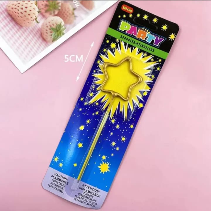 Star / Heart Shaped Sparkle Candle Birthday Party - 5cm