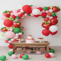 Strawberry Theme Birthday Party Set (100 Pcs) - Party Wala