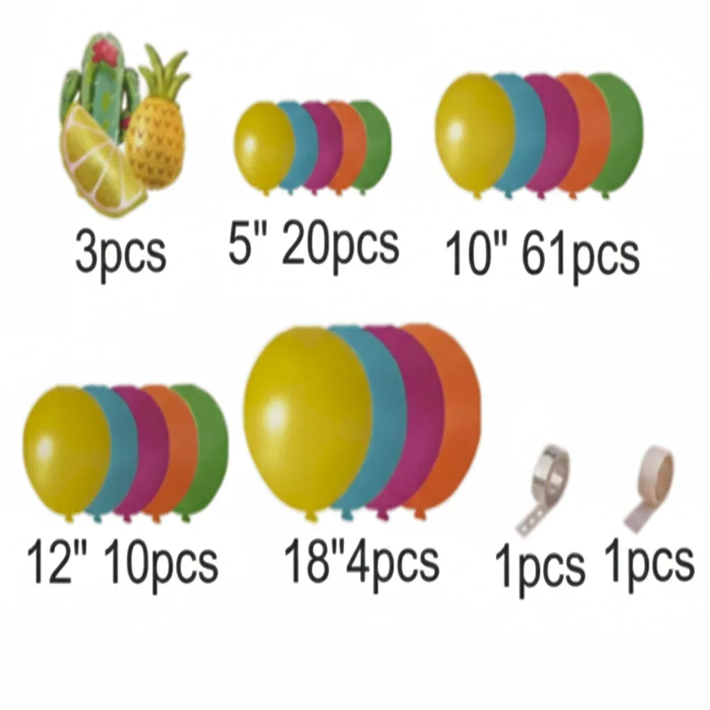 Summer Fruits Birthday Party Theme Bundle (100 Pcs) - Party Wala